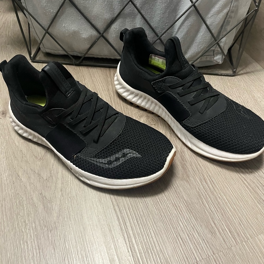 Saucony Black and White Athletic Shoes